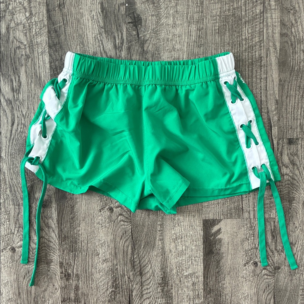 Free People Lace Up Shorts ✧ Green ✧ Estimated Size S/M
